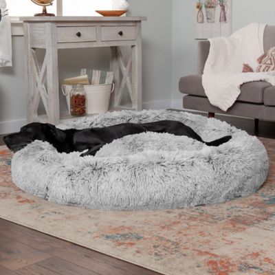 FurHaven Calming Cuddler Long Fur Donut Dog Bed