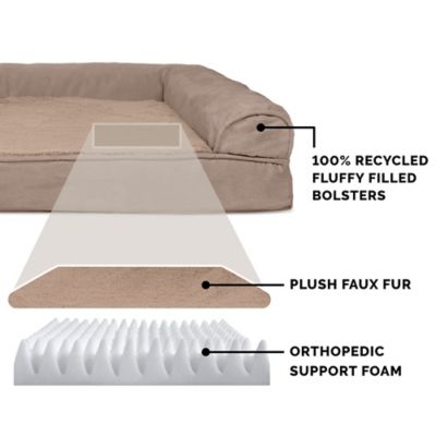 Image showing  Plush and Suede Orthopedic Sofa Dog Bed, 45536089P