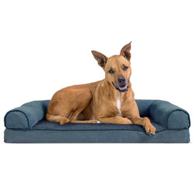 FurHaven Faux Fleece and Chenille Soft Woven Orthopedic Mattress Sofa Dog Bed