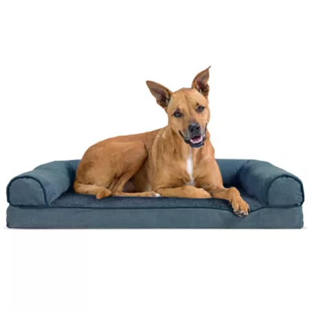 FurHaven Orthopedic Soft Woven Faux Fleece Chenille Dog Bed Orthopedic Dog Beds