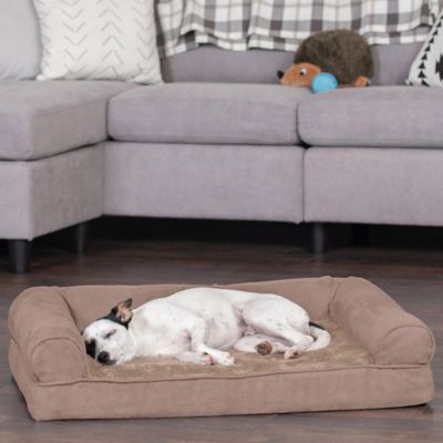 Image showing  Plush and Suede Full Support Orthopedic Sofa Dog Bed