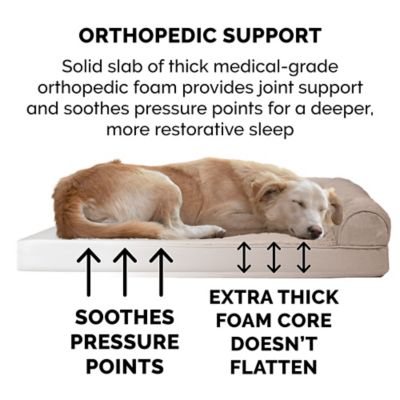 Image showing  Plush and Suede Full Support Orthopedic Sofa Dog Bed