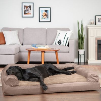 Image showing  Plush and Suede Full Support Orthopedic Sofa Dog Bed