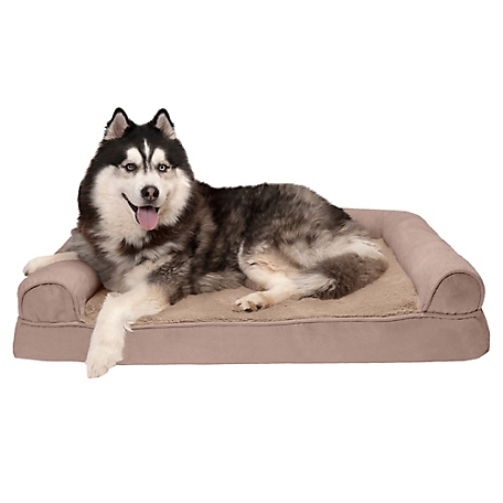 FurHaven Plush and Suede Memory Foam Sofa Pet Bed