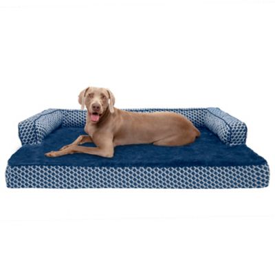 FurHaven Plush and Decor Comfy Couch Memory Top Sofa-Style Dog Bed