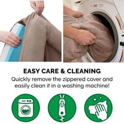 Image showing 8 th FurHaven Plush and Suede Cooling Gel Sofa Dog Bed