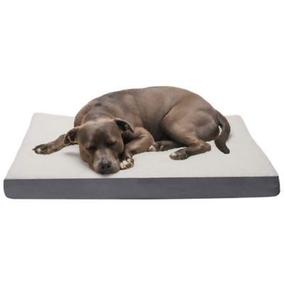 FurHaven Faux Sheepskin and Suede Deluxe Cooling Gel Mattress Dog Bed