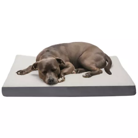 FurHaven Luxury Faux Sheepskin and Suede Dog Bed with Cooling Gel Elevated & Cooling Beds