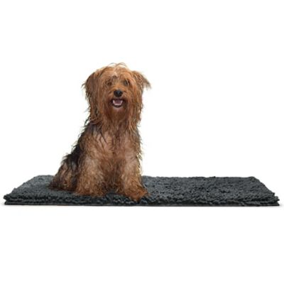 FurHaven Medium Muddy Paws Towel & Shammy Rug - Gray