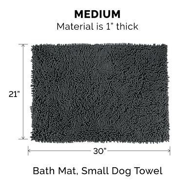 Image showing  Medium Muddy Paws Towel and Shammy Rug, Gray
