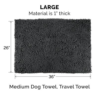 Image showing  Large Muddy Paws Towel & Shammy Rug - Gray