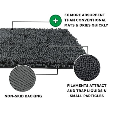 Image showing  Large Muddy Paws Towel & Shammy Rug - Gray