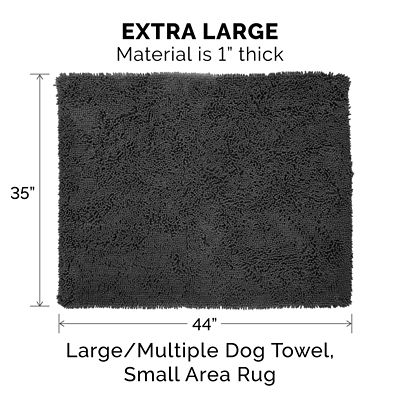 Image showing  Extra Large Muddy Paws Towel and Shammy Rug, Gray
