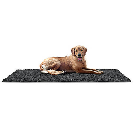 FurHaven Ultra-Absorbent Muddy Paws Pet Towel and Shammy Dog Rug, Runner 60'x 30', Charcoal Gray