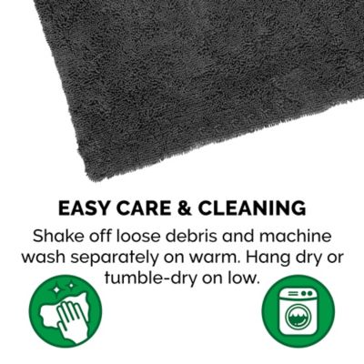 Image showing  Ultra-Absorbent Muddy Paws Pet Towel and Shammy Dog Rug, 60 in. x 30 in., Charcoal Gray