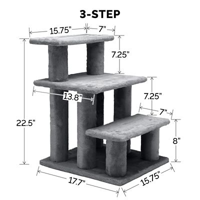 Image showing  Steady Paws 3-Step Pet Stairs