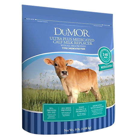 DuMOR Ultra Plus Medicated Calf Milk Replacer, 9 lb.