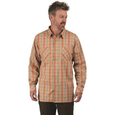 Walls Outdoor Goods Long-Sleeve Bowie UPF 50+ Plaid Work Shirt