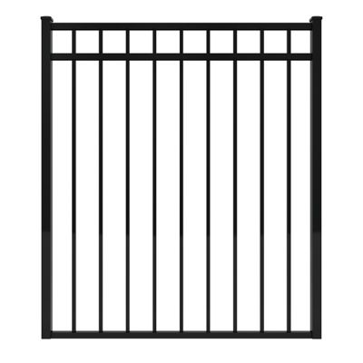 Ironcraft Fences 52in H x 46in W Aluminum 3-Rail Gate Panel, Black