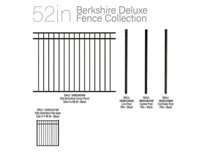 Image showing  79 in. Aluminum End/Gate Fence Post with Cap