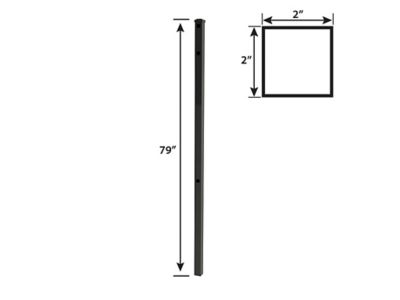 Image showing  79 in. Aluminum End/Gate Fence Post with Cap