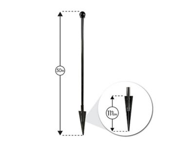 Image showing  50 in. No Dig Multi-Style Post and Stake Fencing Set