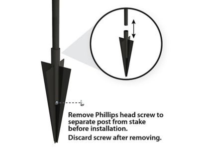 Image showing  50 in. No Dig Multi-Style Post and Stake Fencing Set