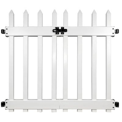 Yardlink 34in H x 40in W White No Dig Vinyl Fence Gate, 820408S I would recommend this to others looking to upgrade fencing in the backyard