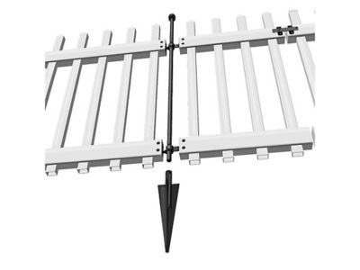 Image showing 7 th Yardlink 34 in. x 40 in. White No-Dig Vinyl Fence Gate