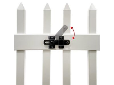 Image showing 9 th Yardlink 34 in. x 40 in. White No-Dig Vinyl Fence Gate