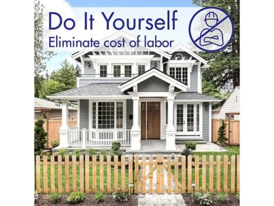 Image showing  34 in. x 45.5 in. No Dig Cedar Wood Fence Panel