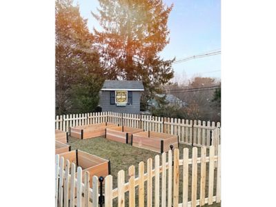 Image showing 10 th Yardlink 34 in. x 45.5 in. No Dig Cedar Wood Fence Panel
