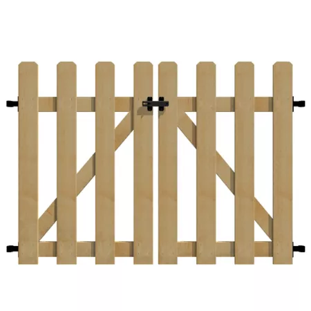 Yardlink No-Dig Cedar Wood Fence Gate 34 in x 43.25 in. Decorative Gates