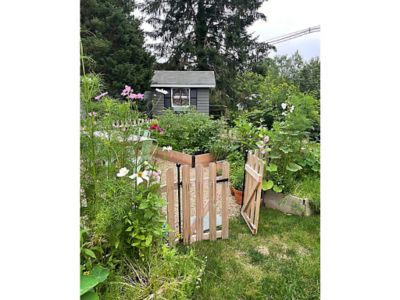 Image showing 5 th Yardlink 34 in. x 43.25 in. No Dig Cedar Wood Fence Gate