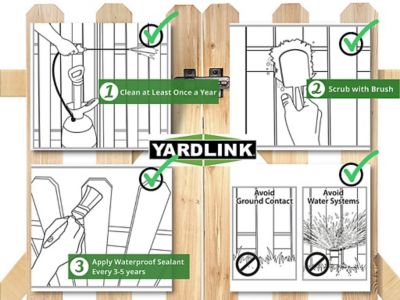 Image showing 7 th Yardlink 34 in. x 43.25 in. No Dig Cedar Wood Fence Gate