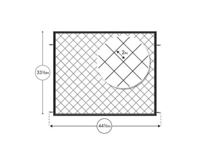Image showing  34 in. x 44.5 in. Diamond Mesh Steel Fence Panel