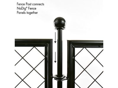 Image showing 7 th Yardlink 34 in. x 44.5 in. Diamond Mesh Steel Fence Panel