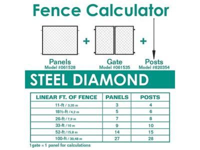 Image showing 8 th Yardlink 34 in. x 44.5 in. Diamond Mesh Steel Fence Panel