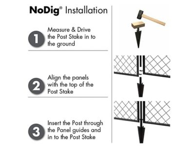 Image showing 10 th Yardlink 34 in. x 44.5 in. Diamond Mesh Steel Fence Panel