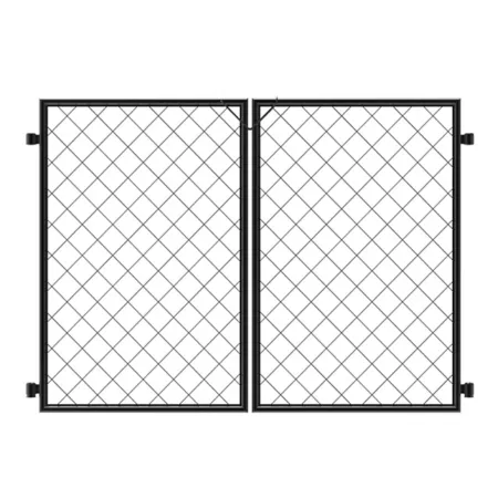 Yardlink 34 in x 49 in Diamond Mesh Steel Fence Gate Garden Fencing