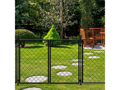 Image showing  34 in. x 49 in. Diamond Mesh Steel Fence Gate
