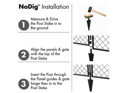 Image showing 8 th Yardlink 34 in. x 49 in. Diamond Mesh Steel Fence Gate