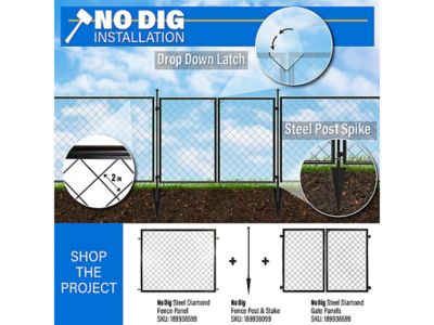 Image showing 10 th Yardlink 34 in. x 49 in. Diamond Mesh Steel Fence Gate