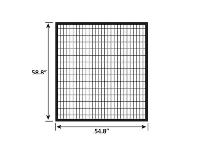 Image showing  5 ft. x 5 ft. W Euro Straight Steel Fence Gate