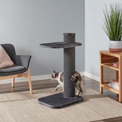 Two by Two 38.2 in. Maple Cat Tree, Dark Gray