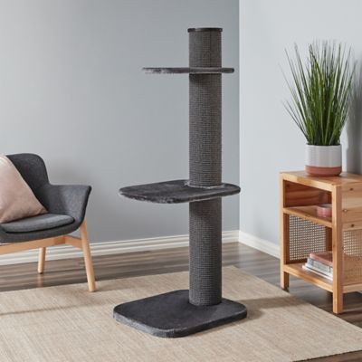 Image showing  58.3 in. 3-Tier Maple Cat Tree, Dark Gray