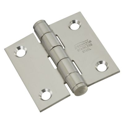 National Hardware 2 in. Steel Door Hinge, Stainless