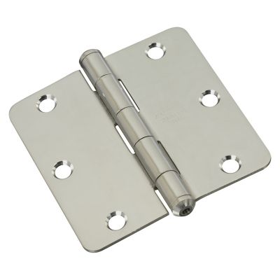 National Hardware 3-1/2 in. Steel Door Hinge, Stainless, N225-946