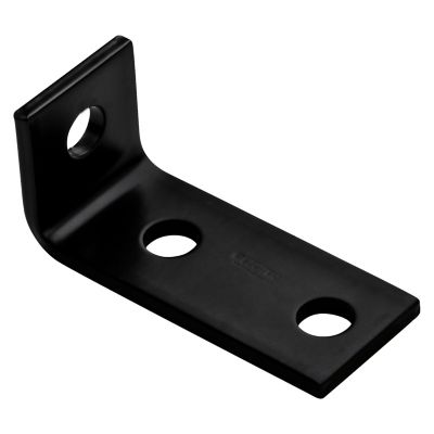 National Hardware Multi-Purpose Corner Brace, Black, 3-1/2 in. x 3/16 in.