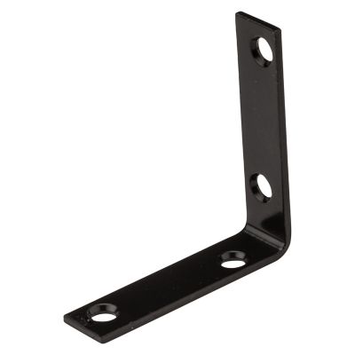 National Hardware Multi-Purpose Corner Brace, Black, 2-1/2 in. x 5/8 in.